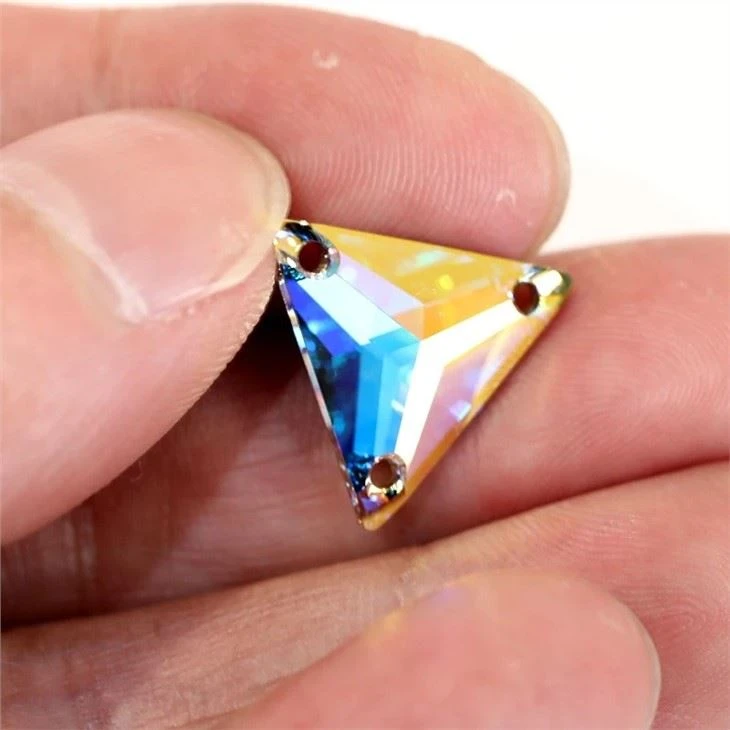 AB Triangle Sew On Rhinestones